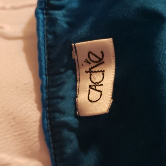 Silk halter dress vintage in teal - Picture 9 of 12